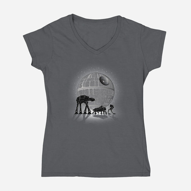 Hakuna Mata-AT-Womens-V-Neck-Tee-DrMonekers