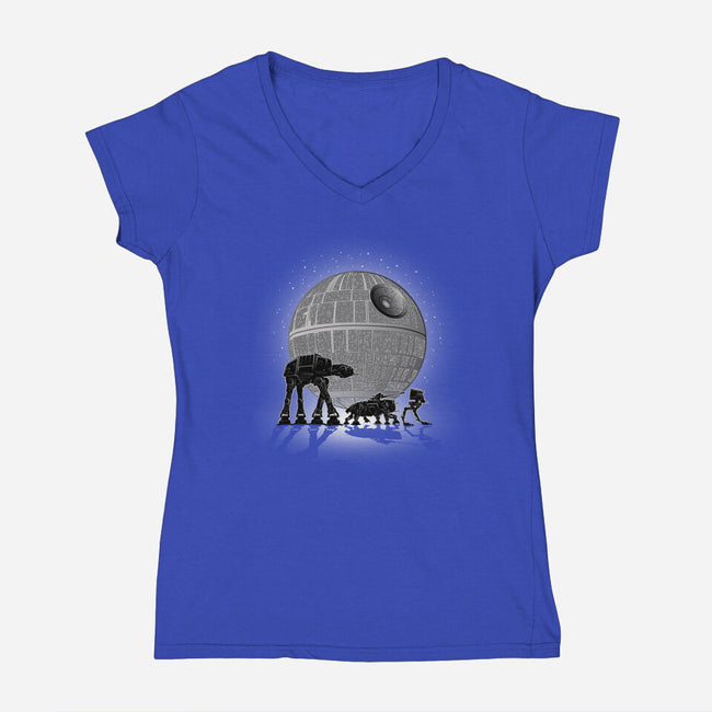 Hakuna Mata-AT-Womens-V-Neck-Tee-DrMonekers