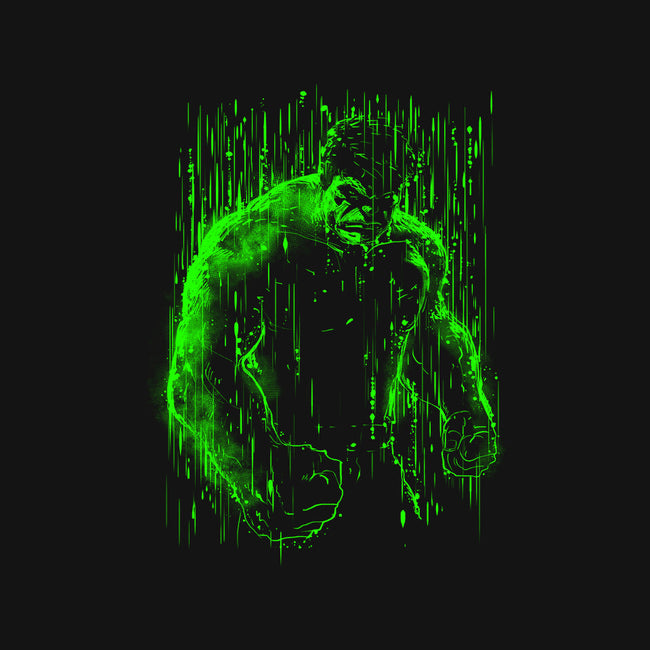 The Big Guy Under The Rain-Womens-Fitted-Tee-kharmazero