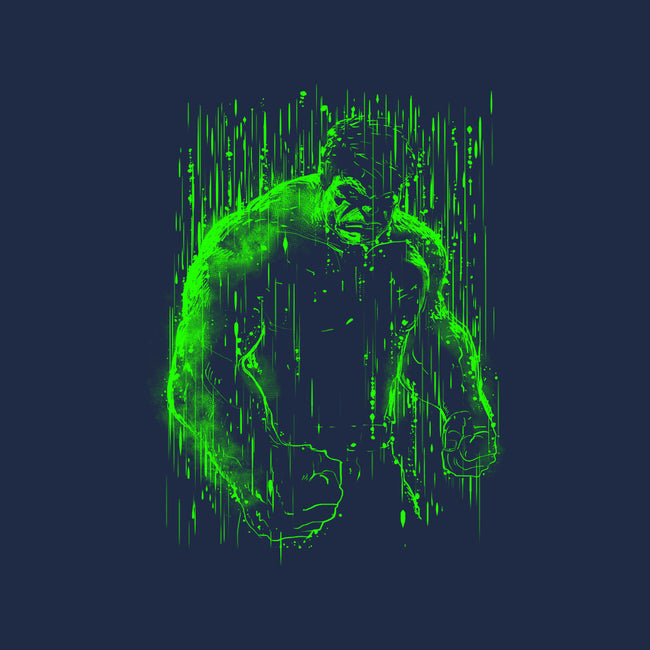The Big Guy Under The Rain-Womens-Fitted-Tee-kharmazero