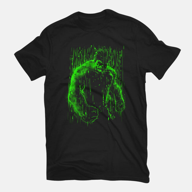 The Big Guy Under The Rain-Womens-Fitted-Tee-kharmazero
