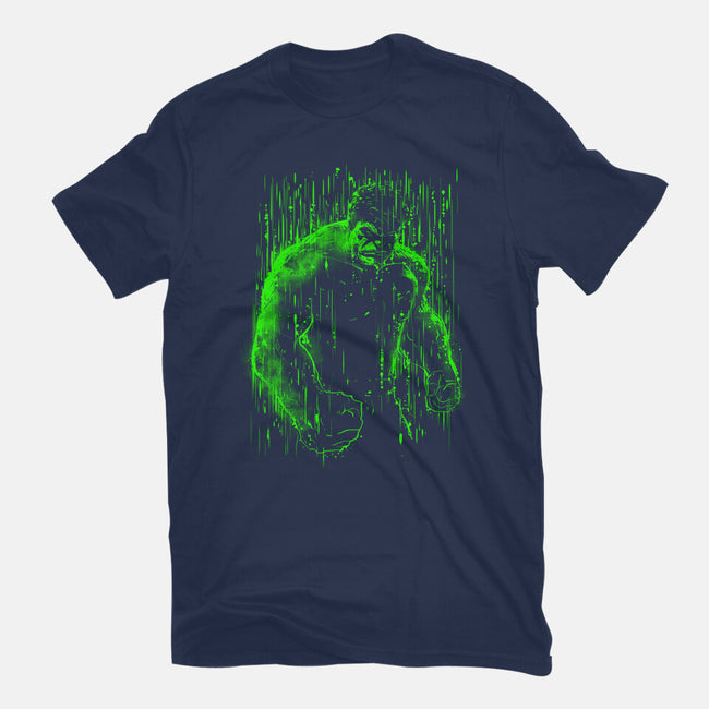The Big Guy Under The Rain-Womens-Fitted-Tee-kharmazero