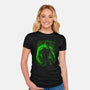 The Big Guy Under The Rain-Womens-Fitted-Tee-kharmazero