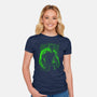 The Big Guy Under The Rain-Womens-Fitted-Tee-kharmazero