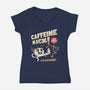 Caffeine Kick-Womens-V-Neck-Tee-rarpoint
