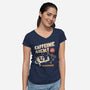 Caffeine Kick-Womens-V-Neck-Tee-rarpoint