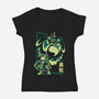Courage And Ganon-Womens-V-Neck-Tee-arace