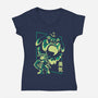 Courage And Ganon-Womens-V-Neck-Tee-arace