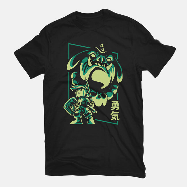 Courage And Ganon-Womens-Fitted-Tee-arace