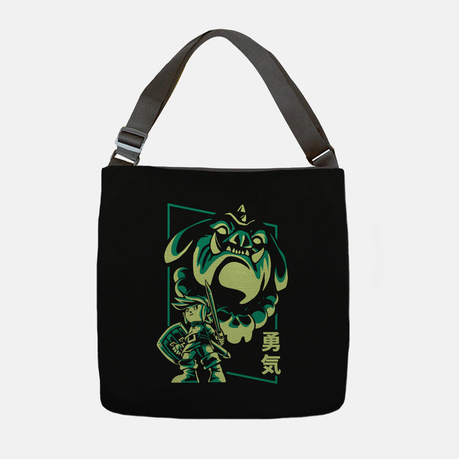 Courage And Ganon-None-Adjustable Tote-Bag-arace