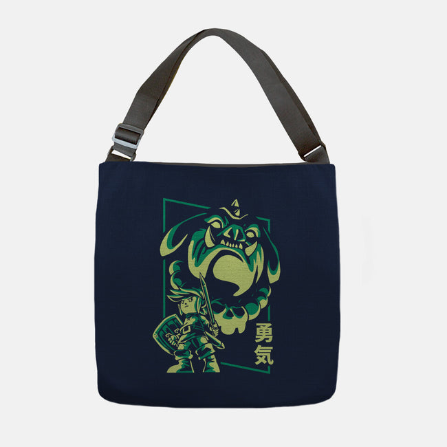 Courage And Ganon-None-Adjustable Tote-Bag-arace