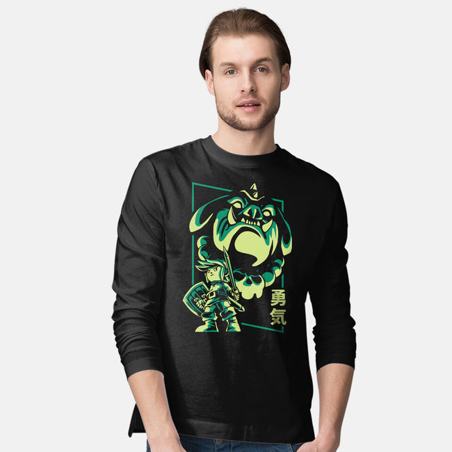 Courage And Ganon-Mens-Long Sleeved-Tee-arace