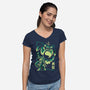 Courage And Ganon-Womens-V-Neck-Tee-arace