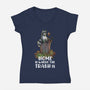 Where The Trash Is-Womens-V-Neck-Tee-zascanauta