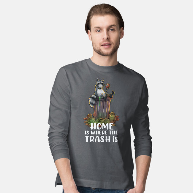 Where The Trash Is-Mens-Long Sleeved-Tee-zascanauta