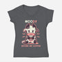 Moody Before My Coffee-Womens-V-Neck-Tee-TechraNova