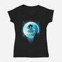 Beautiful And Dangerous Moon-Womens-V-Neck-Tee-Tronyx79