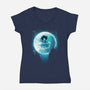 Beautiful And Dangerous Moon-Womens-V-Neck-Tee-Tronyx79