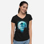 Beautiful And Dangerous Moon-Womens-V-Neck-Tee-Tronyx79