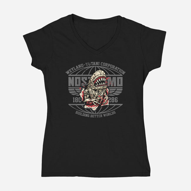 Bursting Better Worlds-Womens-V-Neck-Tee-momma_gorilla