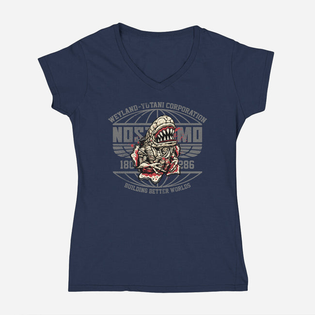 Bursting Better Worlds-Womens-V-Neck-Tee-momma_gorilla