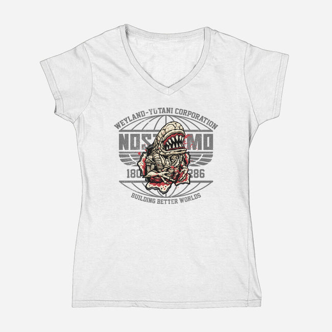 Bursting Better Worlds-Womens-V-Neck-Tee-momma_gorilla