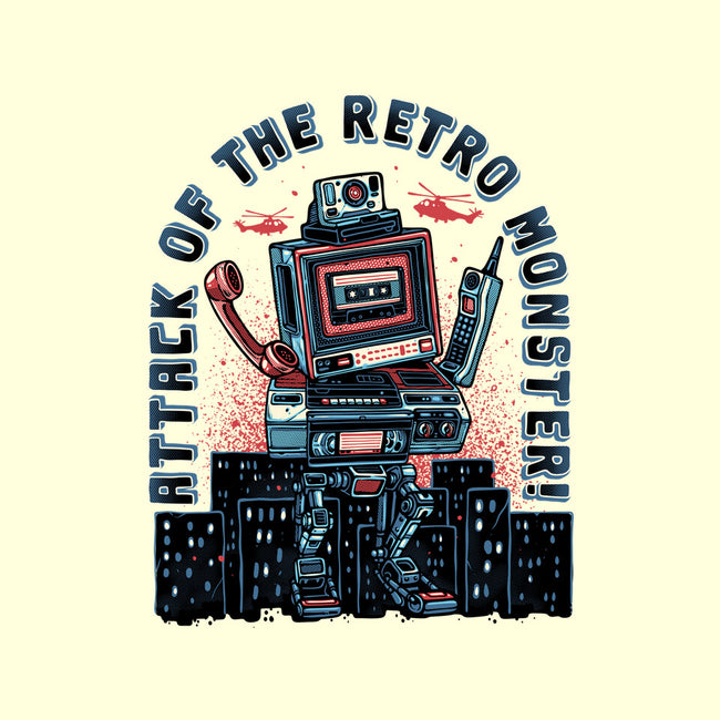 Attack Of The Retro Monster-None-Adjustable Tote-Bag-momma_gorilla