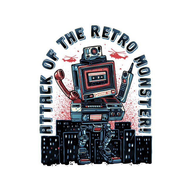 Attack Of The Retro Monster-Womens-Fitted-Tee-momma_gorilla