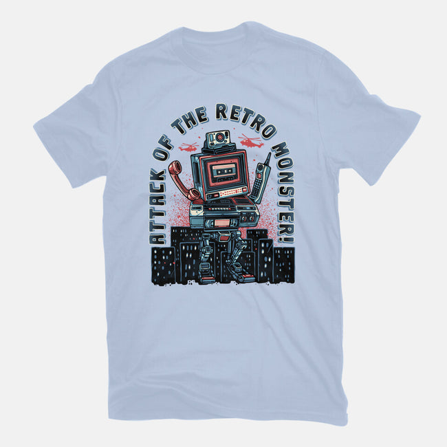 Attack Of The Retro Monster-Womens-Fitted-Tee-momma_gorilla
