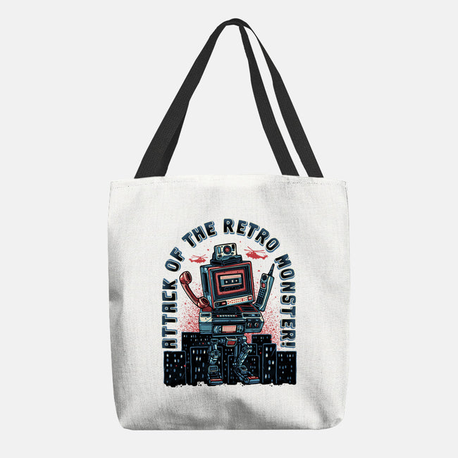 Attack Of The Retro Monster-None-Basic Tote-Bag-momma_gorilla
