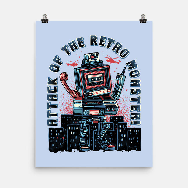 Attack Of The Retro Monster-None-Matte-Poster-momma_gorilla