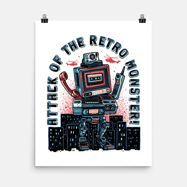 Attack Of The Retro Monster-None-Matte-Poster-momma_gorilla