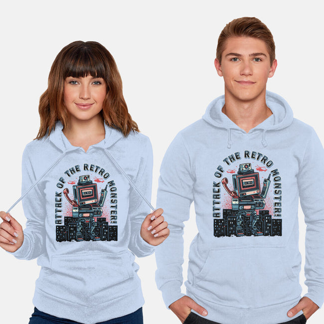 Attack Of The Retro Monster-Unisex-Pullover-Sweatshirt-momma_gorilla