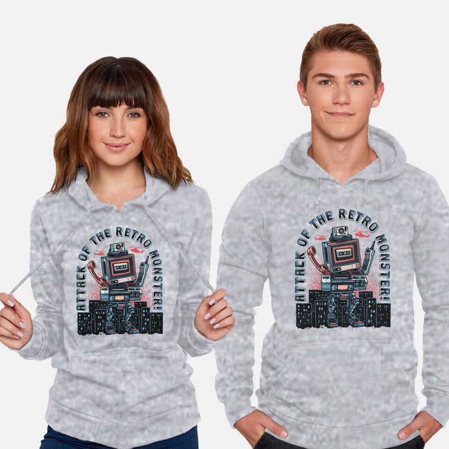 Attack Of The Retro Monster-Unisex-Pullover-Sweatshirt-momma_gorilla
