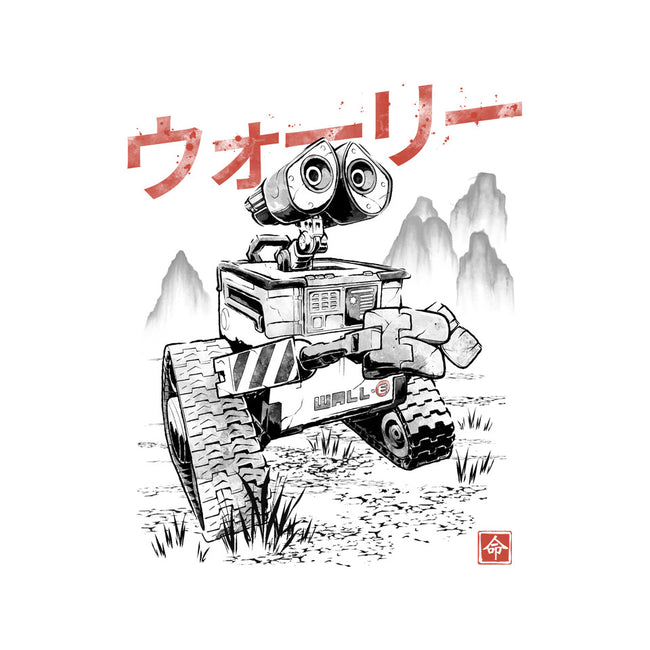 EcoBot Sumi-E-Womens-V-Neck-Tee-Astrobot Invention