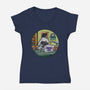 Captain Working-Womens-V-Neck-Tee-JAMBRONX