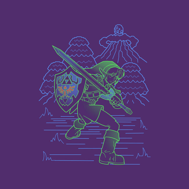 Neon Line-Art Hyrule Savior-None-Adjustable Tote-Bag-Astrobot Invention