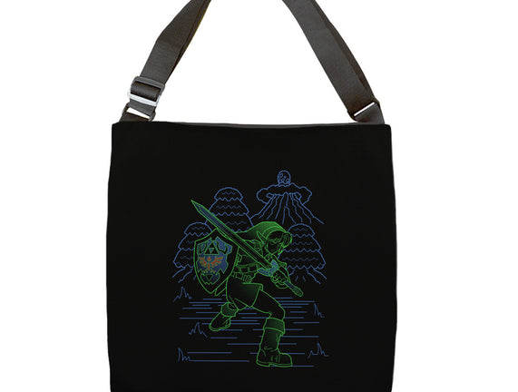 Neon Line-Art Hyrule Savior