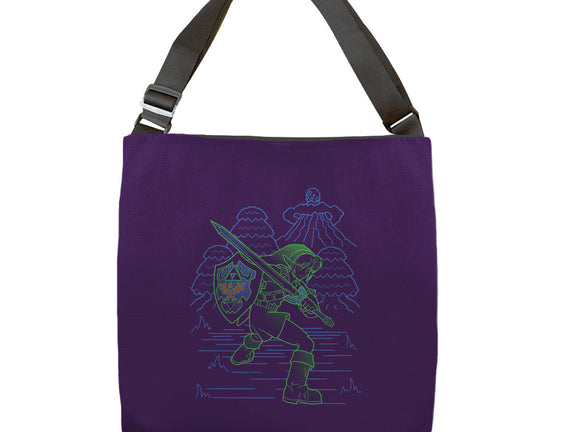 Neon Line-Art Hyrule Savior