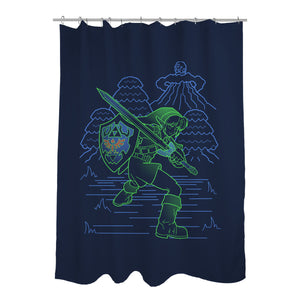 Neon Line-Art Hyrule Savior