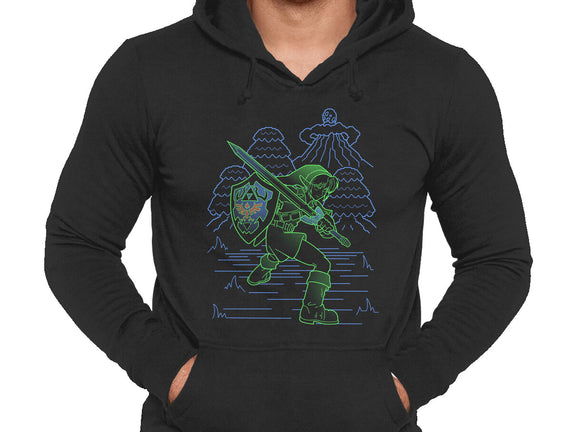 Neon Line-Art Hyrule Savior