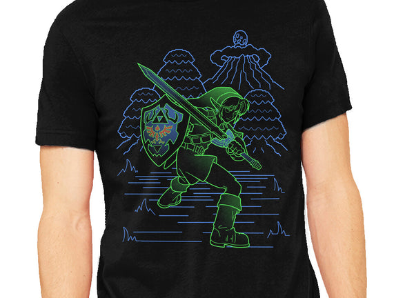 Neon Line-Art Hyrule Savior