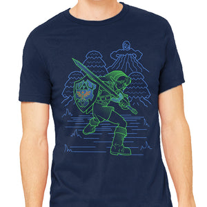 Neon Line-Art Hyrule Savior