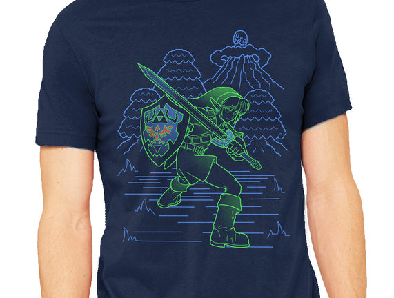 Neon Line-Art Hyrule Savior