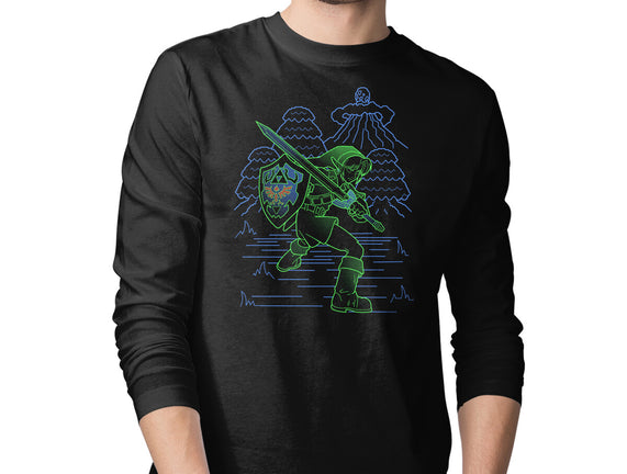 Neon Line-Art Hyrule Savior