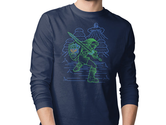 Neon Line-Art Hyrule Savior
