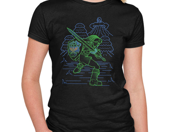 Neon Line-Art Hyrule Savior