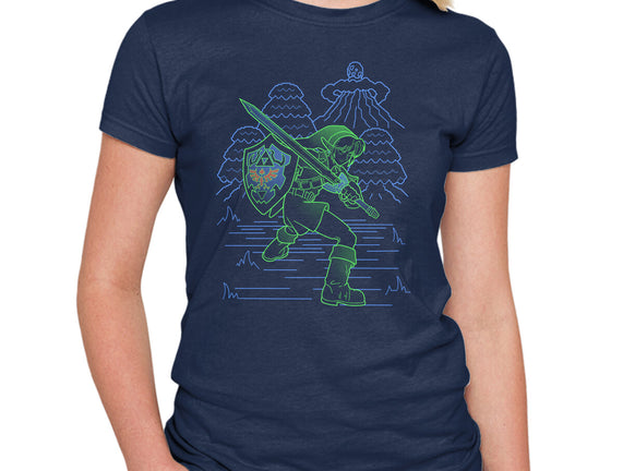 Neon Line-Art Hyrule Savior