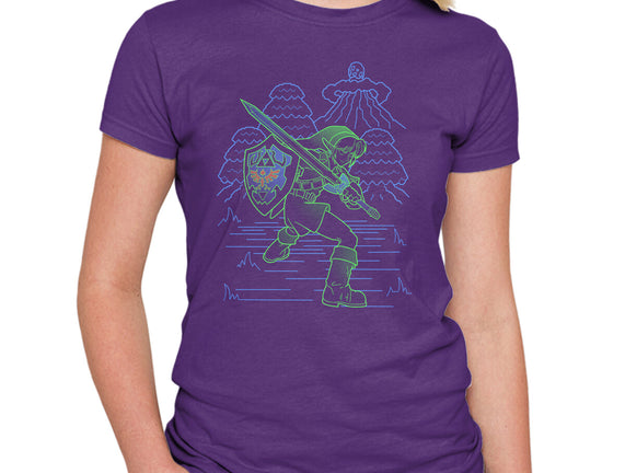 Neon Line-Art Hyrule Savior