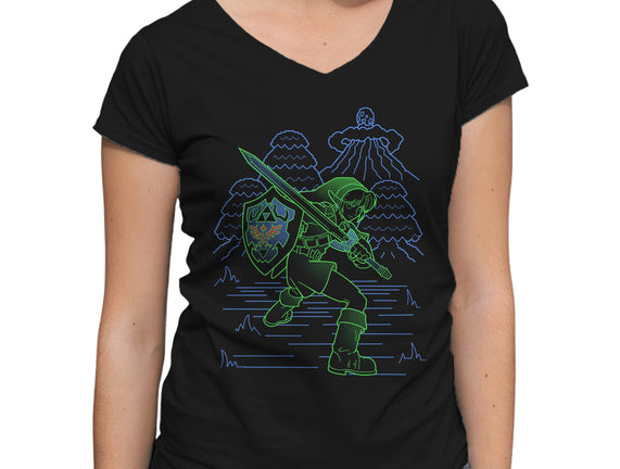 Neon Line-Art Hyrule Savior